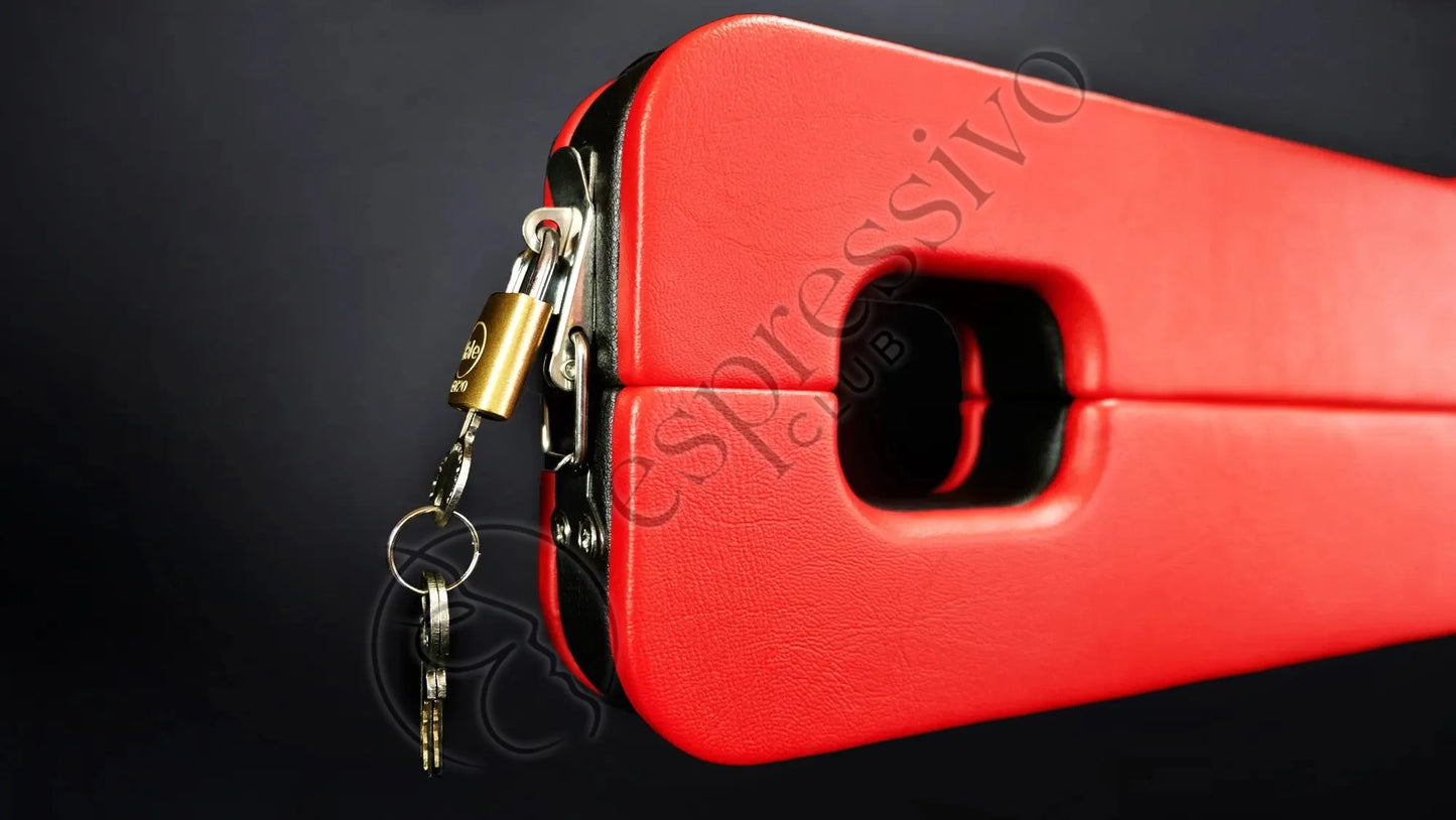 EspressivoClub Red Bdsm Bondage Pillory - Lock View