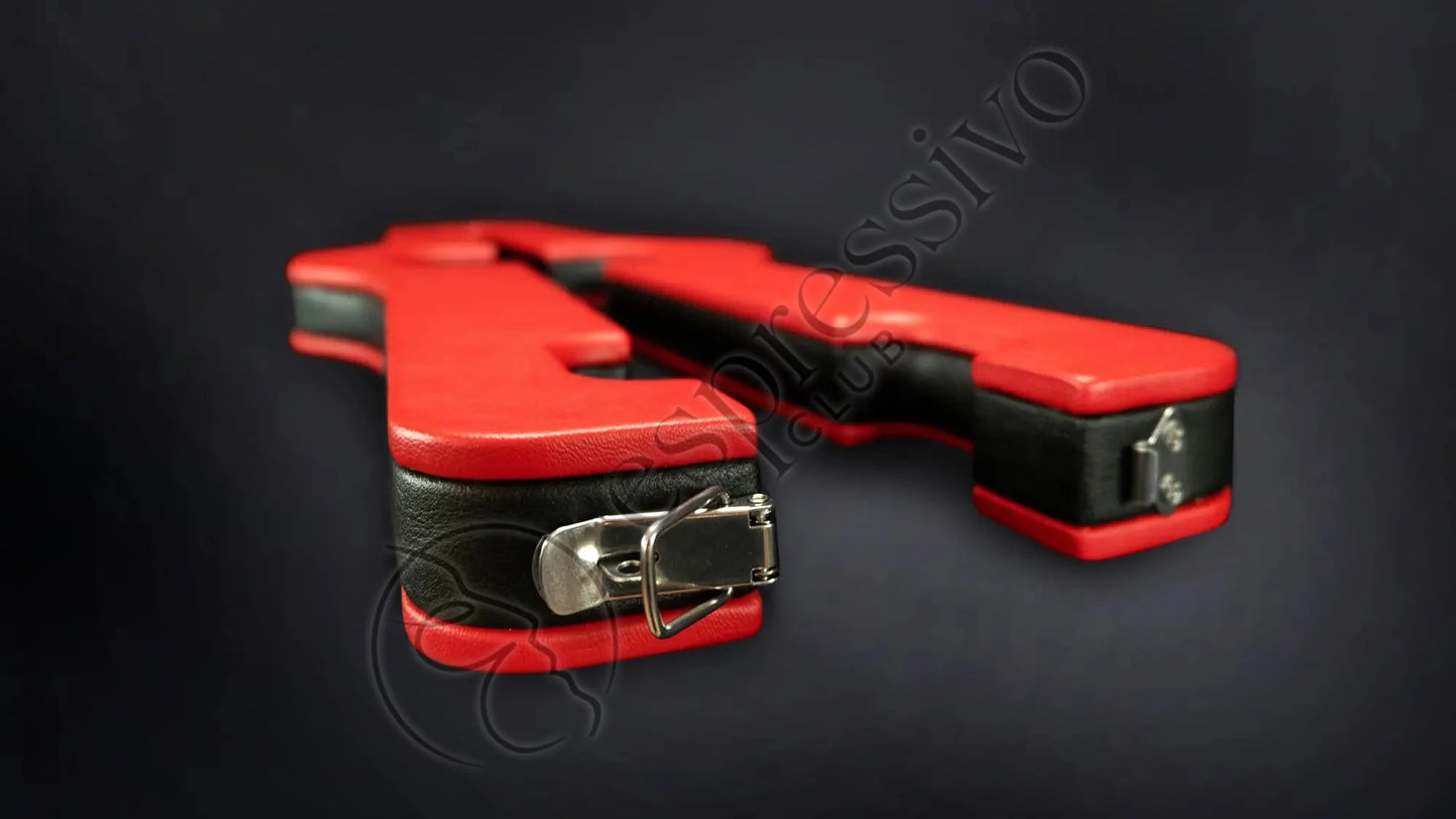 EspressivoClub Red Bdsm Bondage Pillory - Bottom View