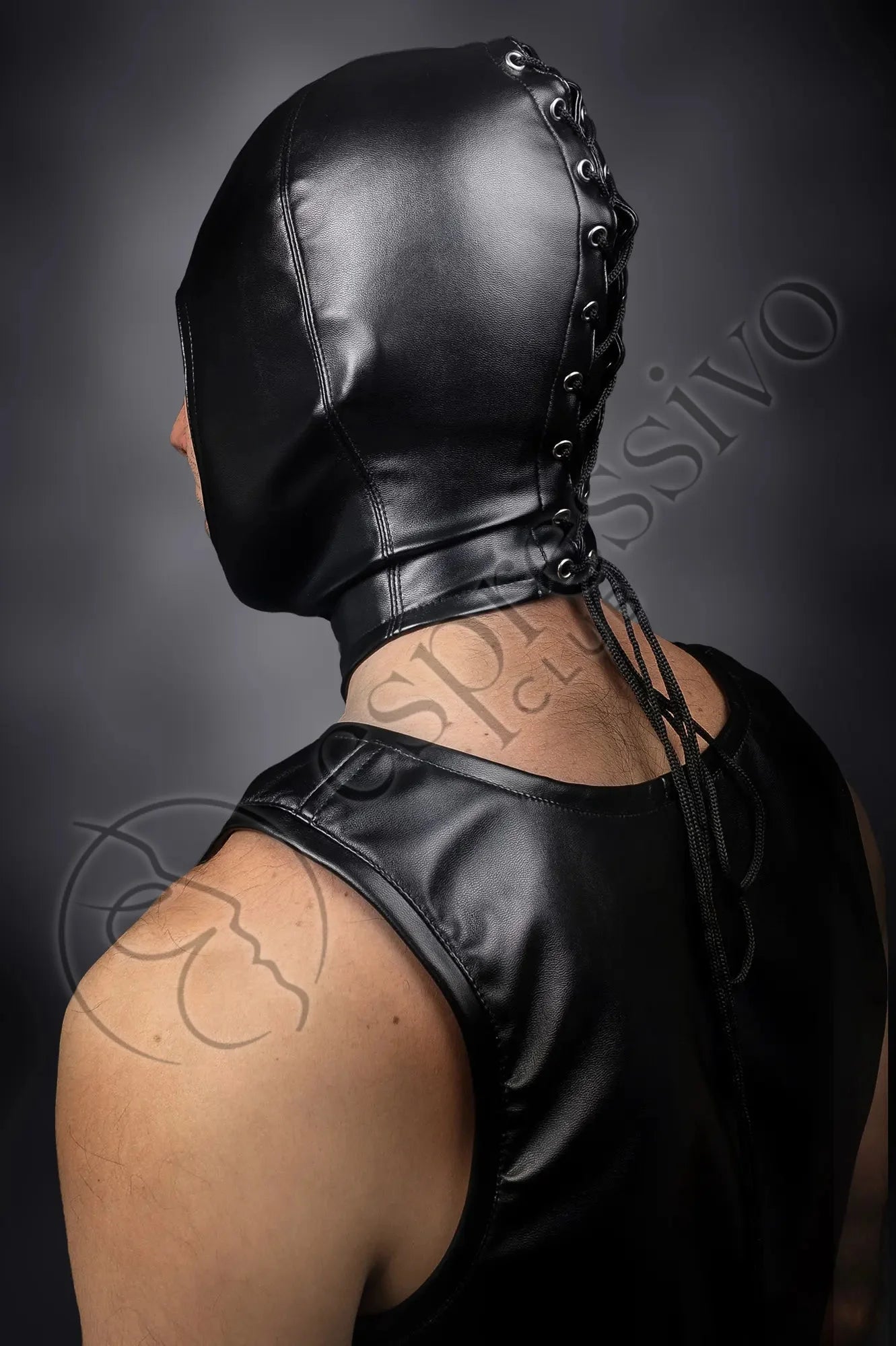 Open Face Nun Fetish Bdsm Leather Hood Masks
