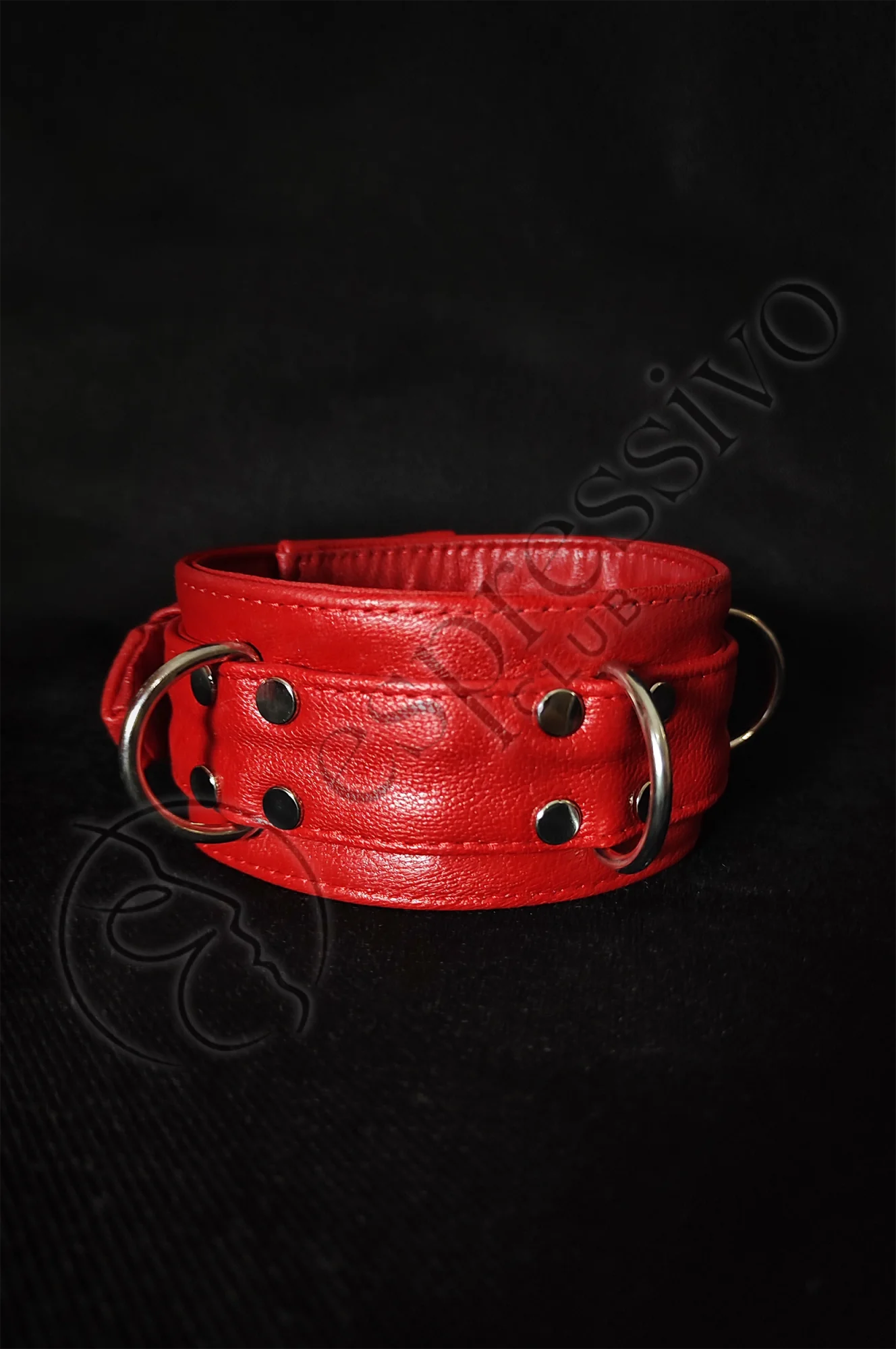 Red Leather Bondage Collar In - Limited Edition Collar