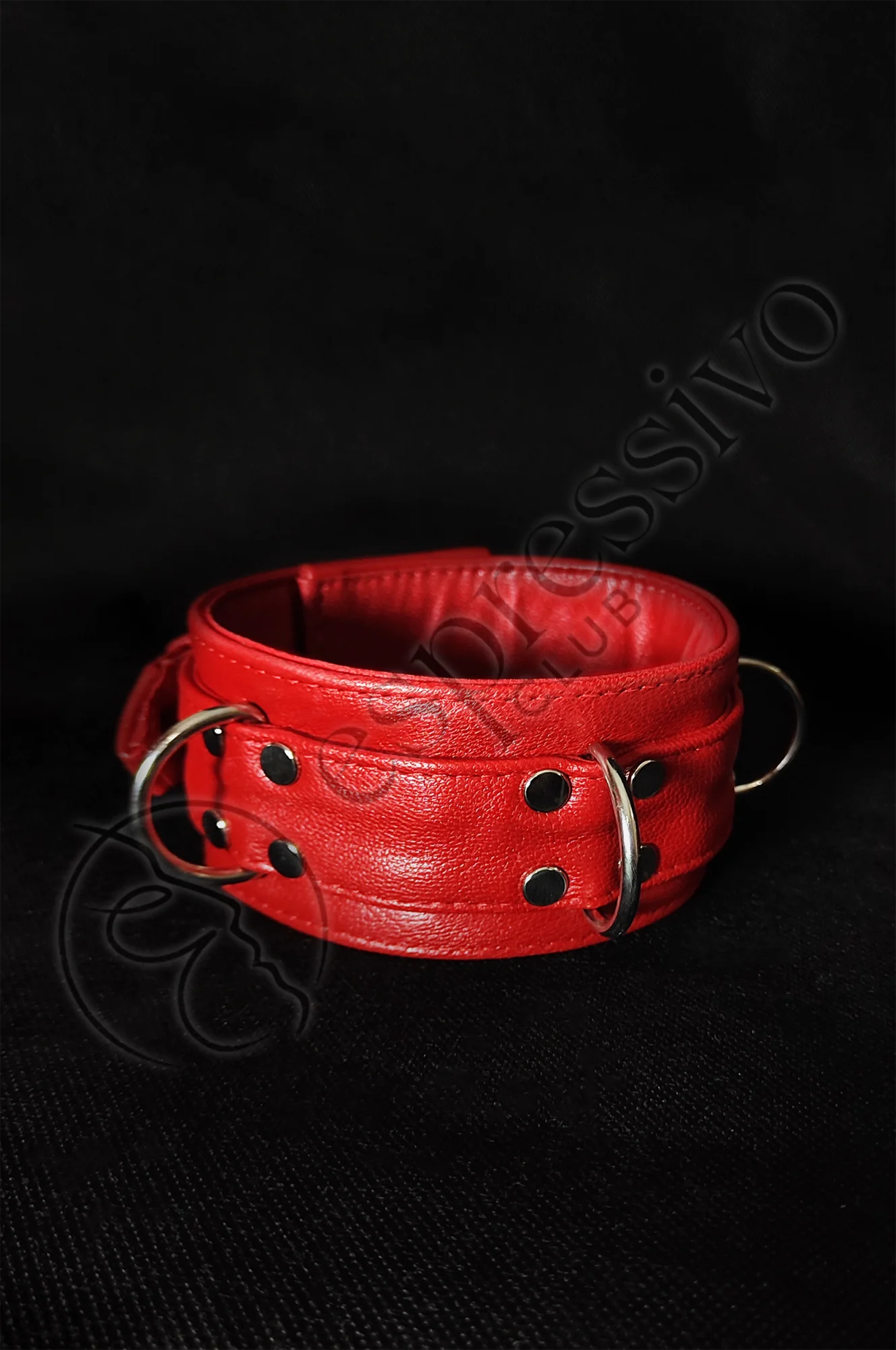 Limited edition Red Leather Bondage Collar – EspressivoClub