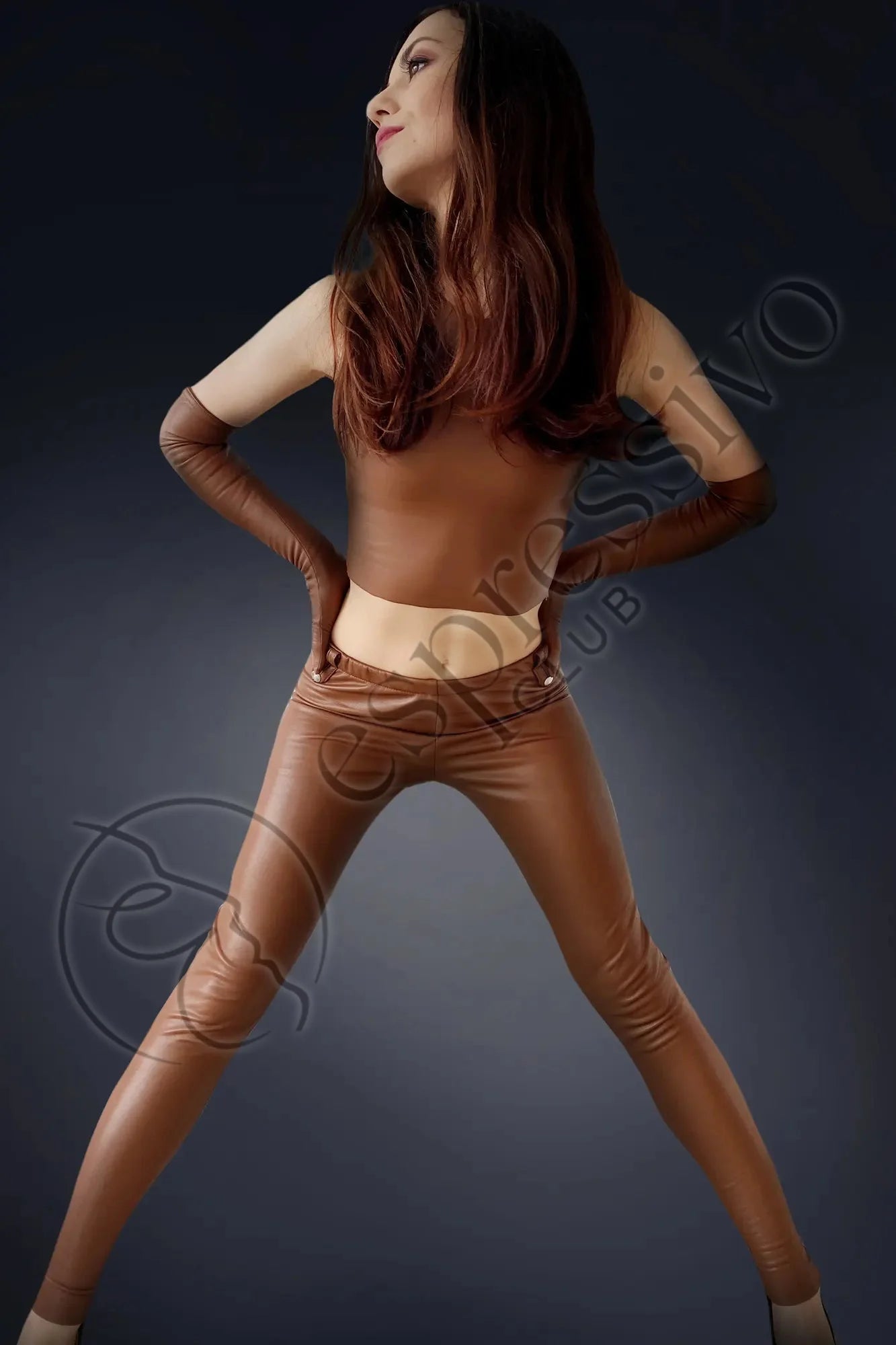 Soft Velvet Brown Leggings Pants