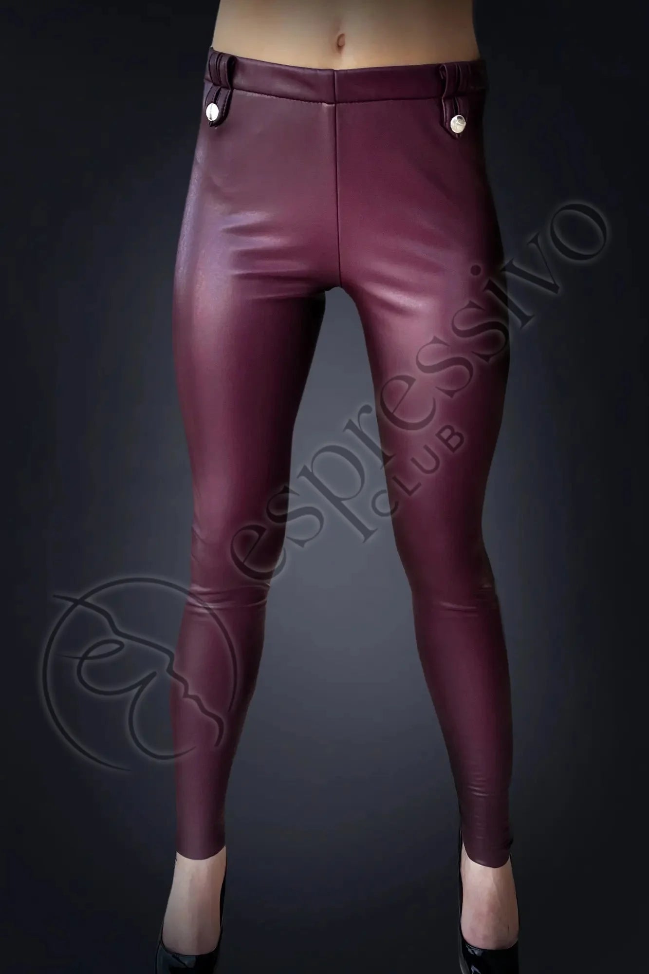 Soft Velvet Burgundy Leggings Pants
