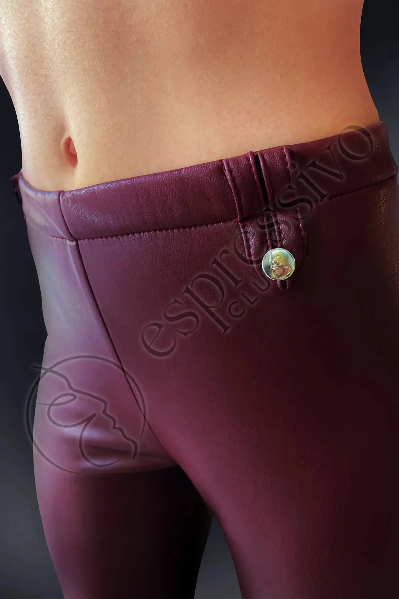 Soft Velvet Burgundy Leggings Pants