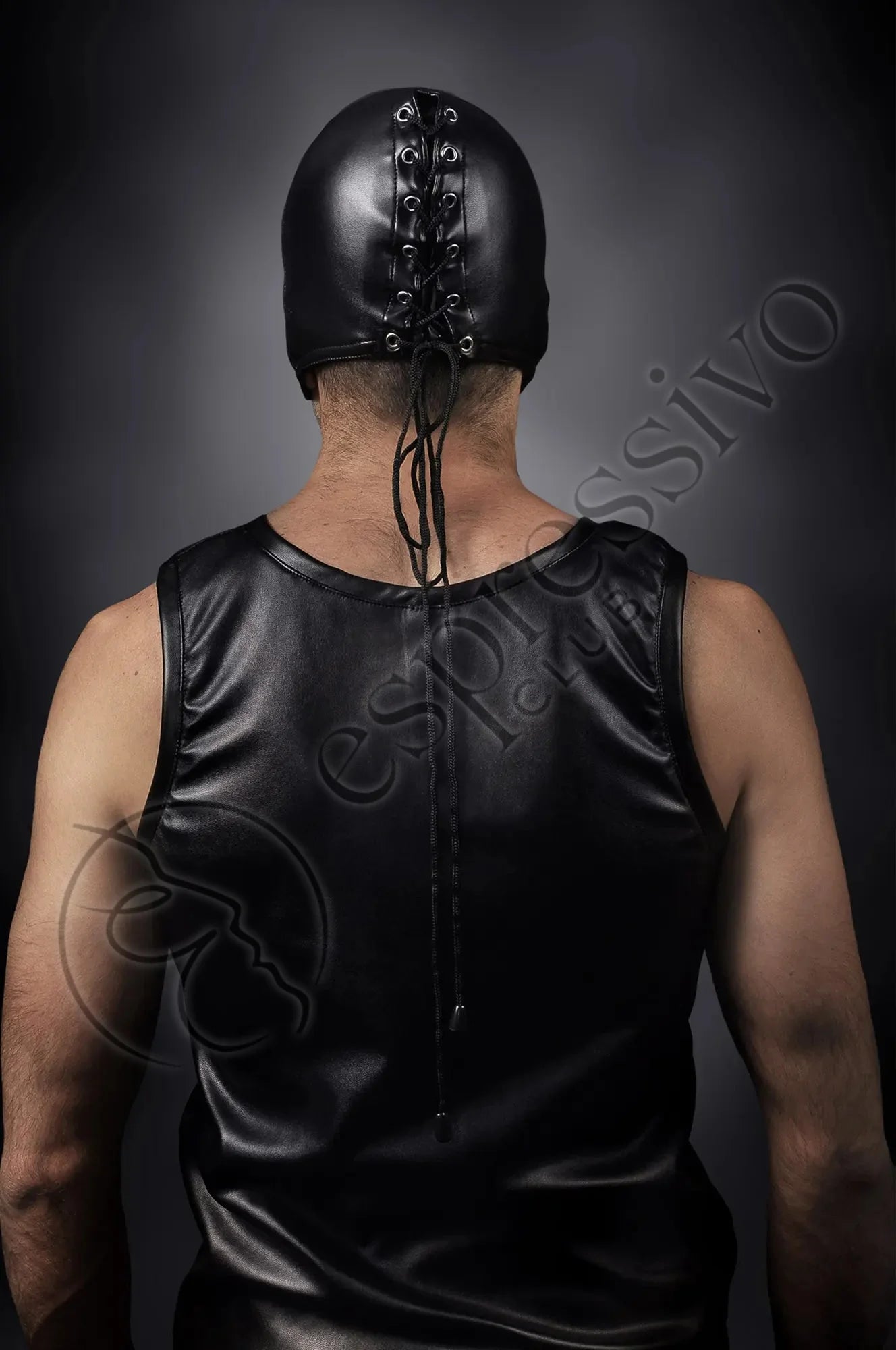 Vintage Bdsm Leather Half Hood Masks