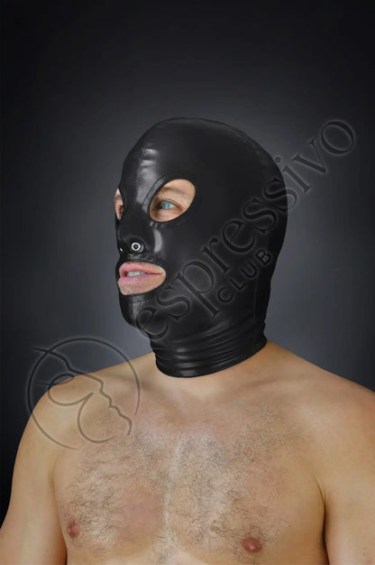 BDSM Leather Mask with Open Eyes & Mouth Masks Vegan leather