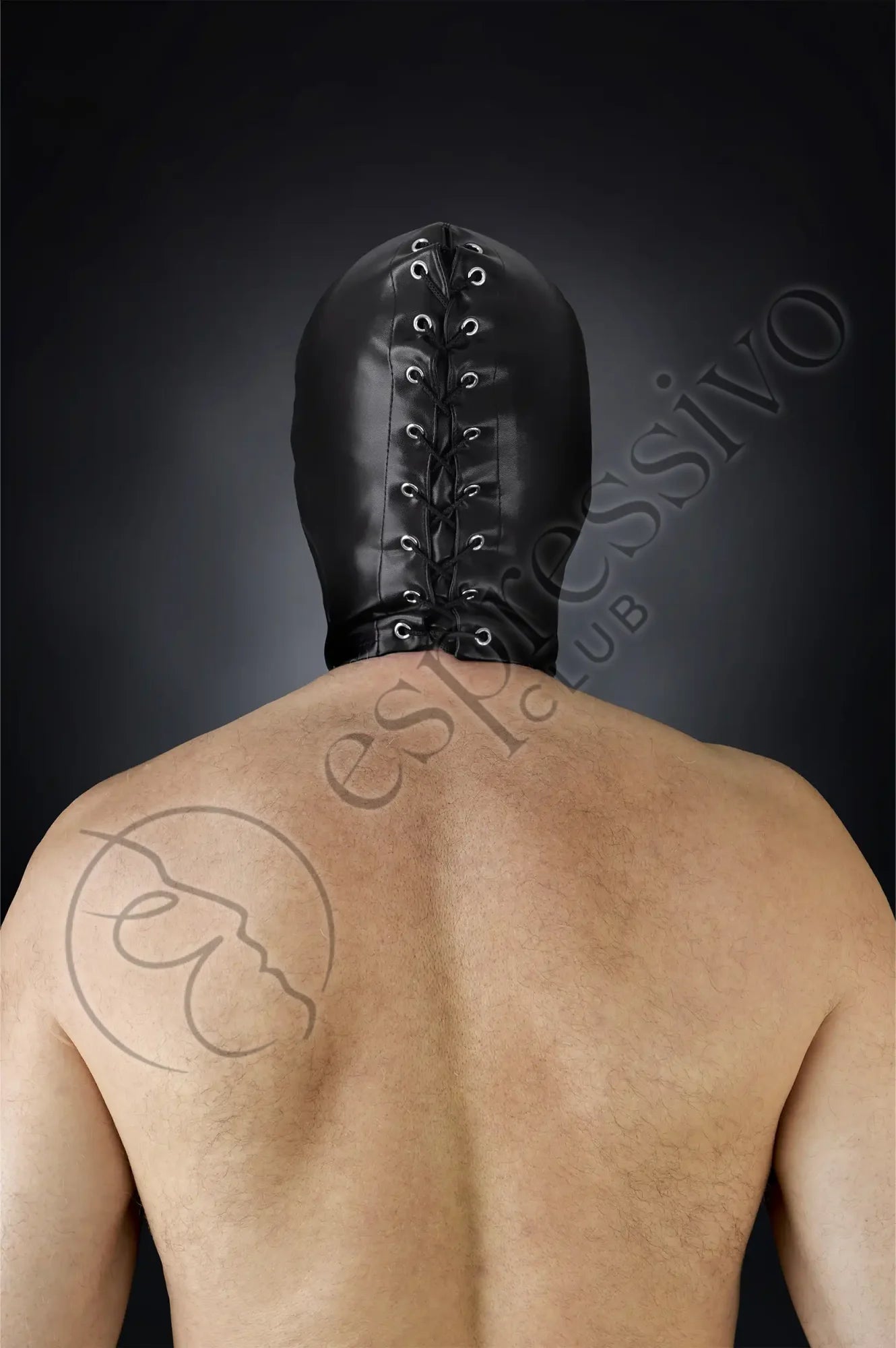 BDSM Leather Mask with Open Eyes & Mouth Masks Vegan leather