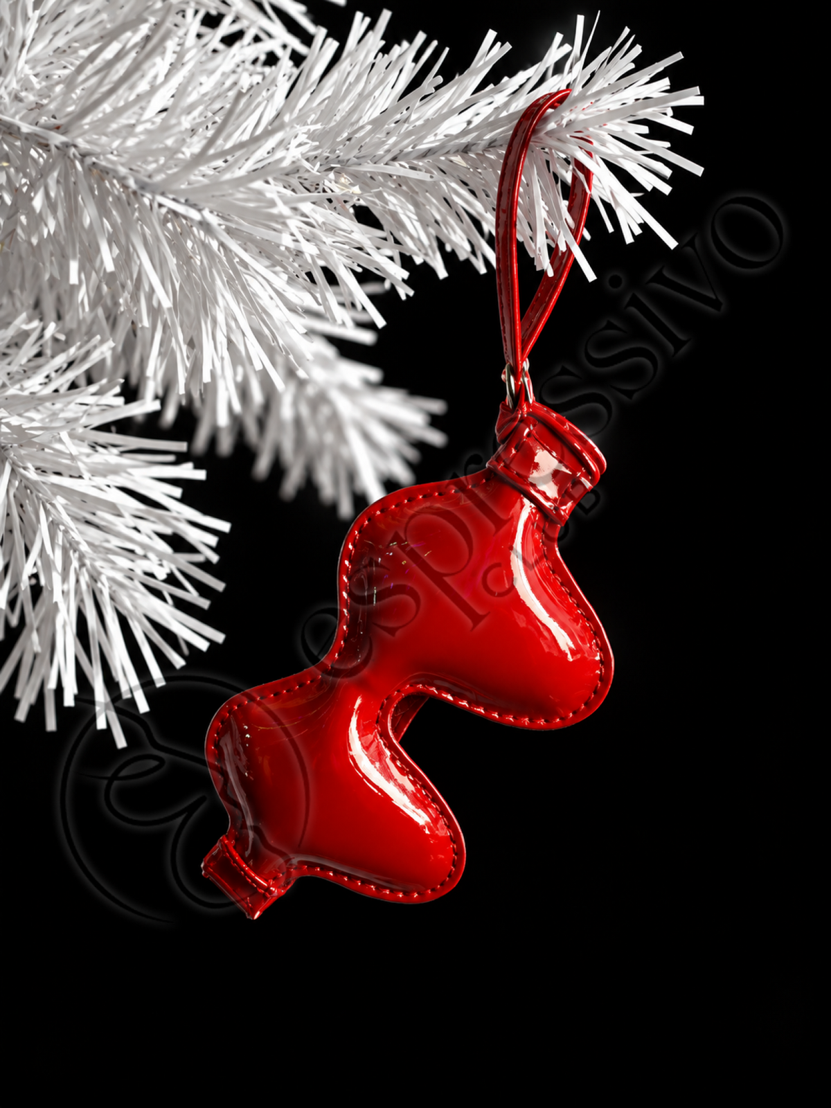 Mini eye blindfold – Red Christmas Ornament - Christmas Ornament