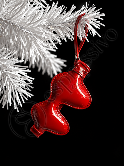 Mini eye blindfold – Red Christmas Ornament - Christmas Ornament