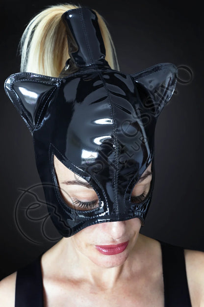 Pvc Dominatrix Catwoman Ponytail Mask Masks
