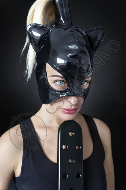 Pvc Dominatrix Catwoman Ponytail Mask Masks