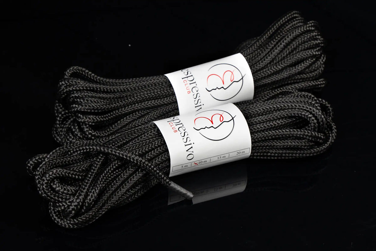 Maso Rope Bondage Set of 2 X 10m BDSM rope in Black Color - ø 7 mm / 20m total l ...