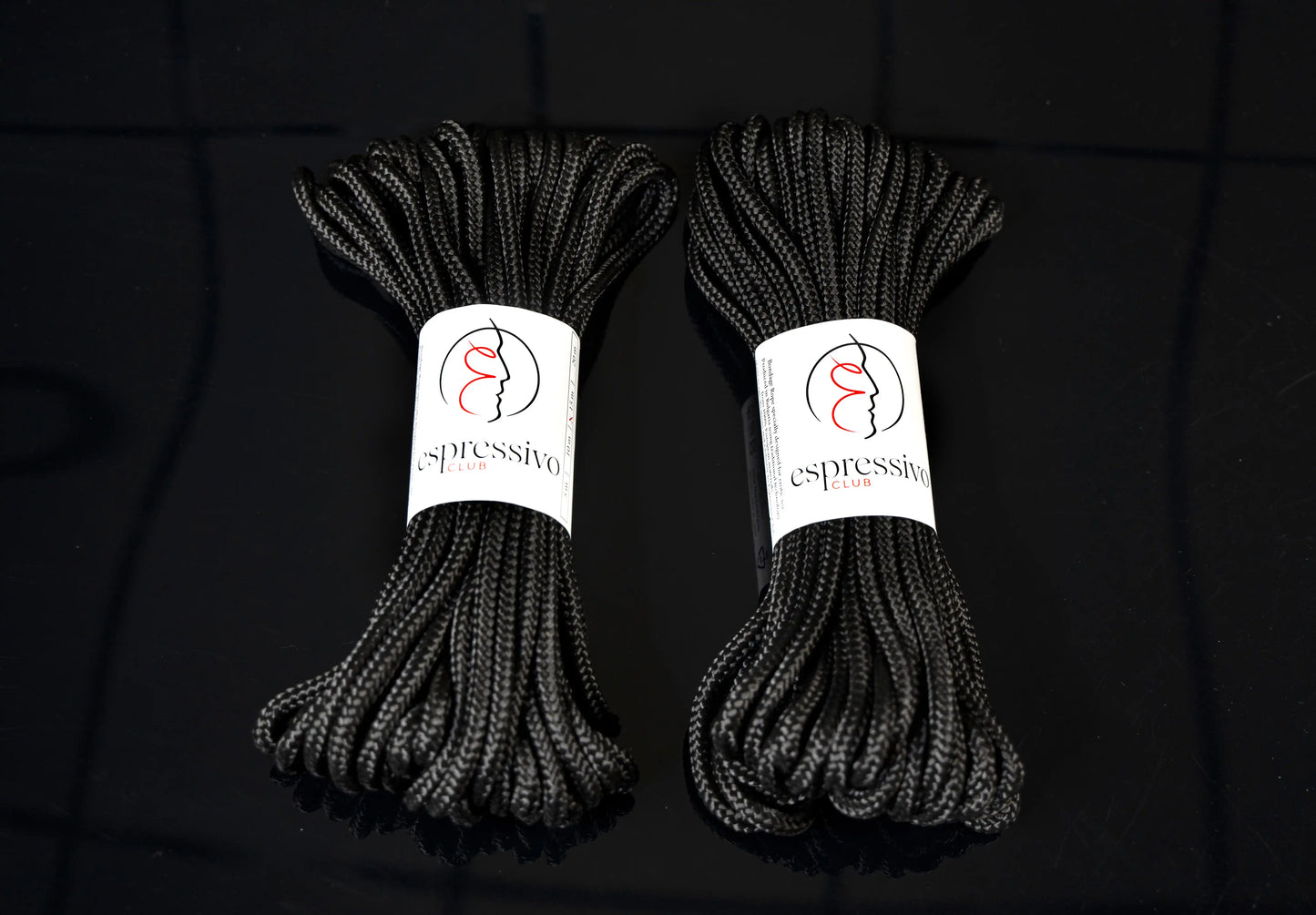 Bondage-Set mit 2 x 15 m BDSM-Seilen in schwarzer Farbe – ø 7 mm / 30 m Gesamtlänge