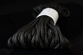 Bondage Set of 5 X 10m BDSM rope in Black Color - ø 7 mm / 50m total length