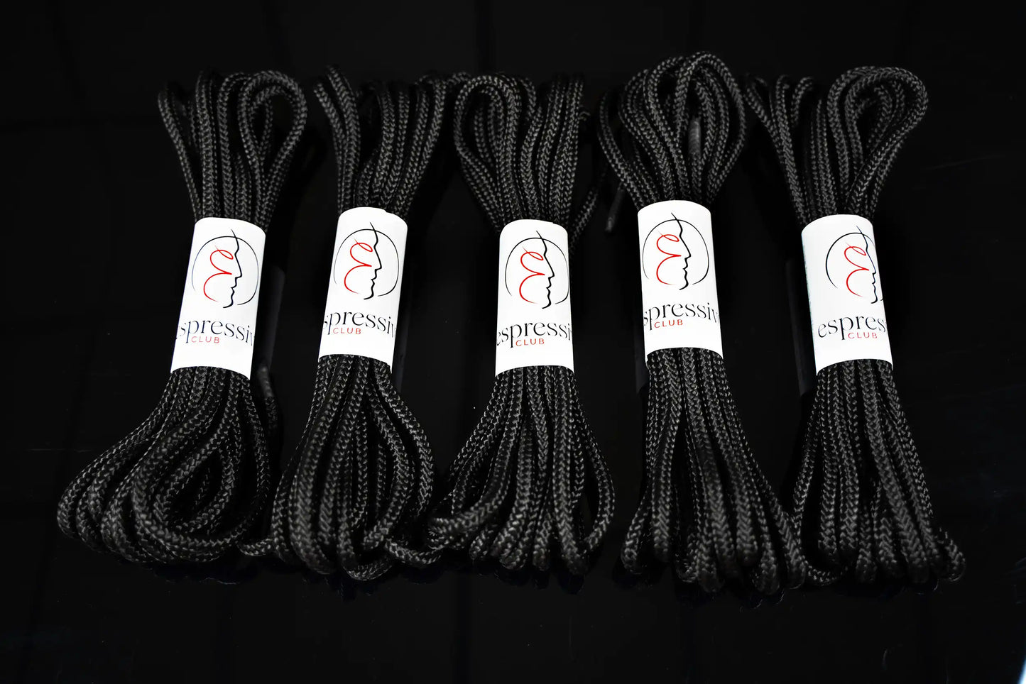 Bondage-Set mit 5 x 5 m BDSM-Seilen in schwarzer Farbe – ø 7 mm / 25 m Gesamtlänge