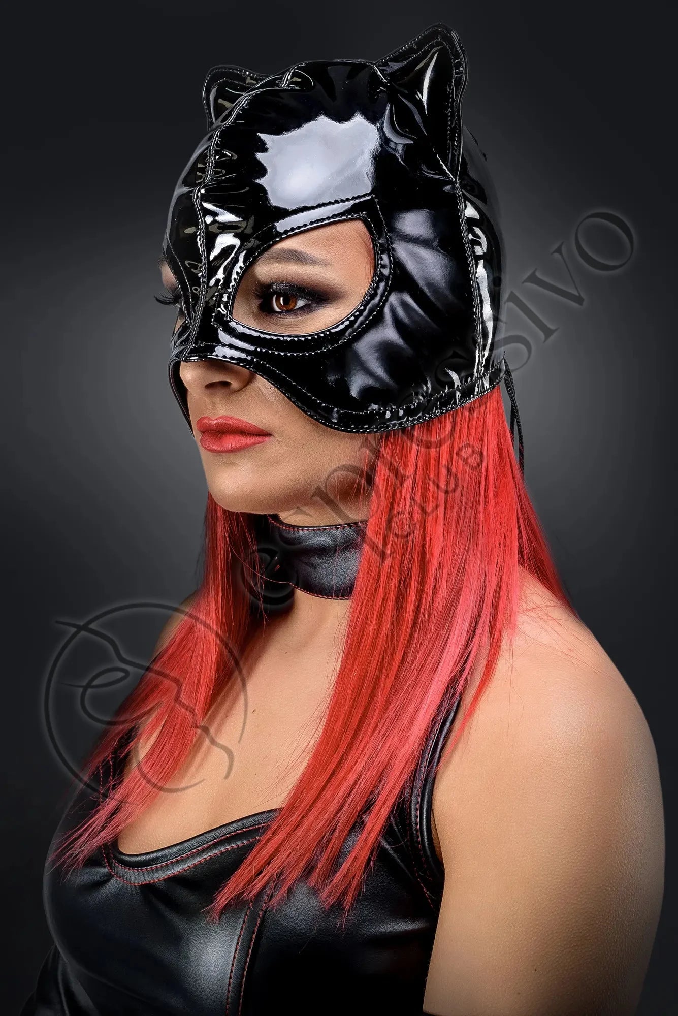 EspressivoClub Black Black Pvc Catwoman Mask Masks 172 PVC - 3