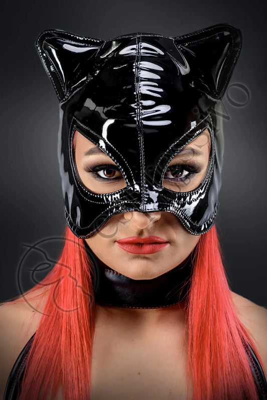 Black PVC Catwoman mask