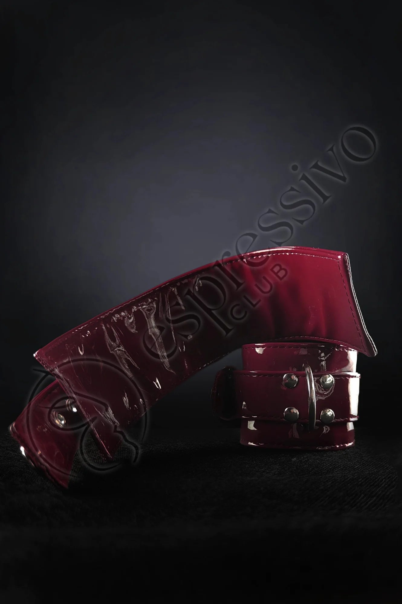 Bondage Cuffs In Purple Pvc - Wrist & Ankle Bdsm Restraints Jewelry