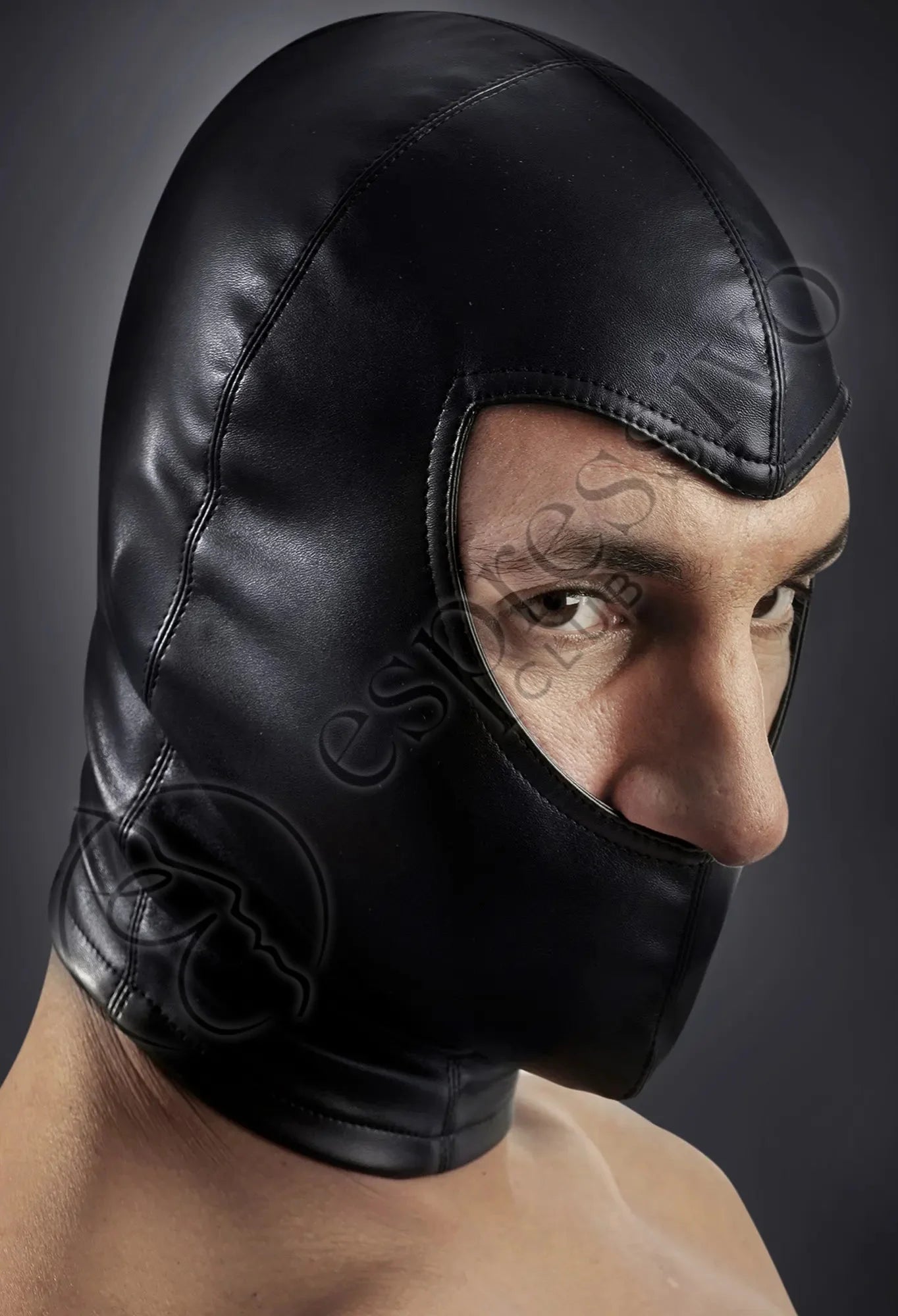 EspressivoClub Black Mens Bondage Beanie Hood Masks 125 - 4