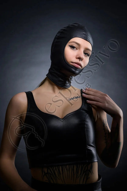Open Face Nun Fetish Bdsm Hood - Real Leather Masks Leather