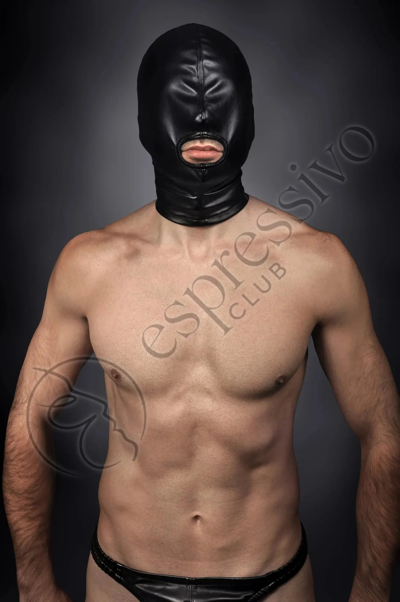 EspressivoClub Black Open Mouth Cocksucker Hood For Extreme Bondage Sex Masks 160 - 3