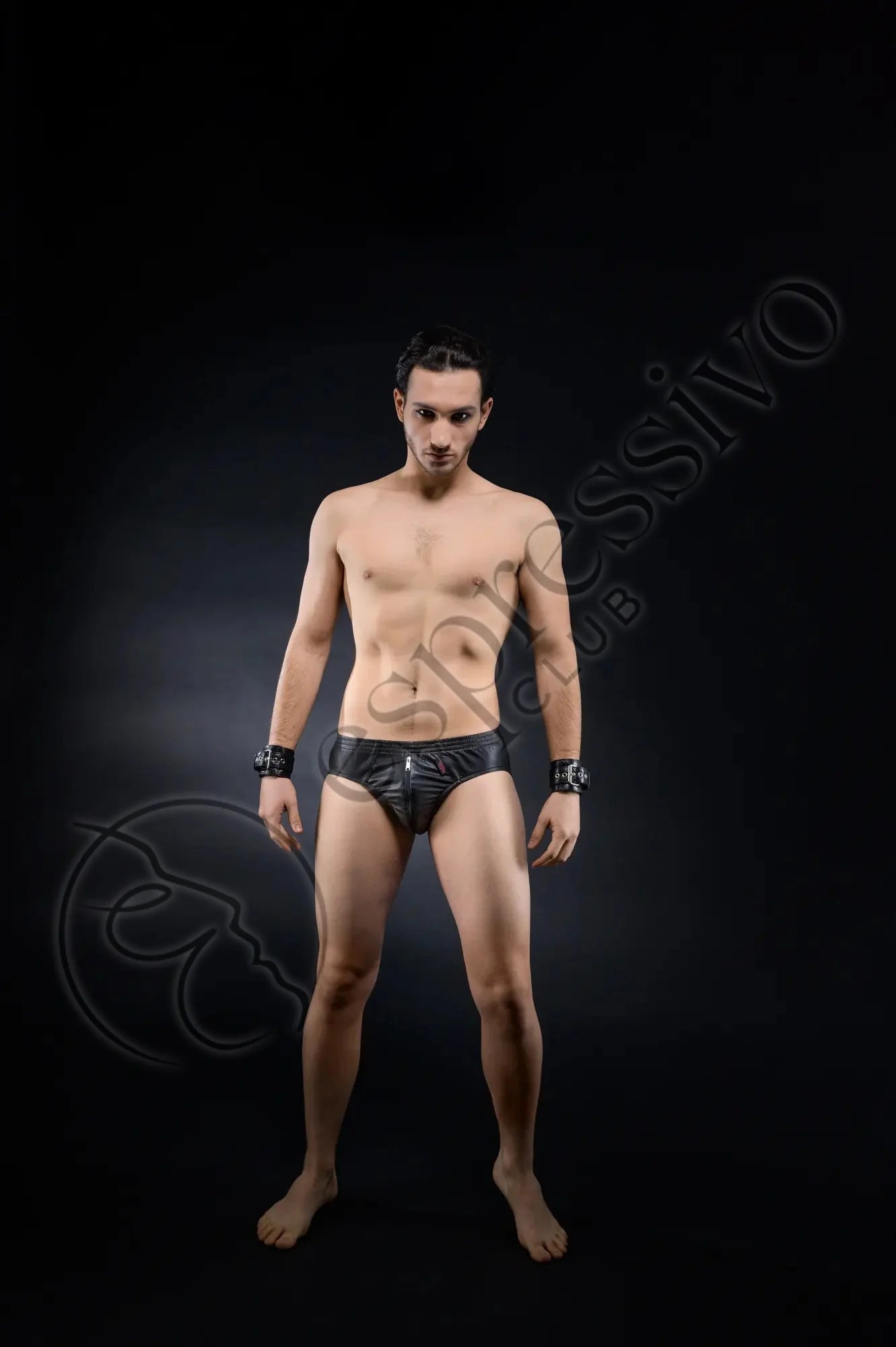 Real Leather Mens Briefs With Front Zipper Underwear
