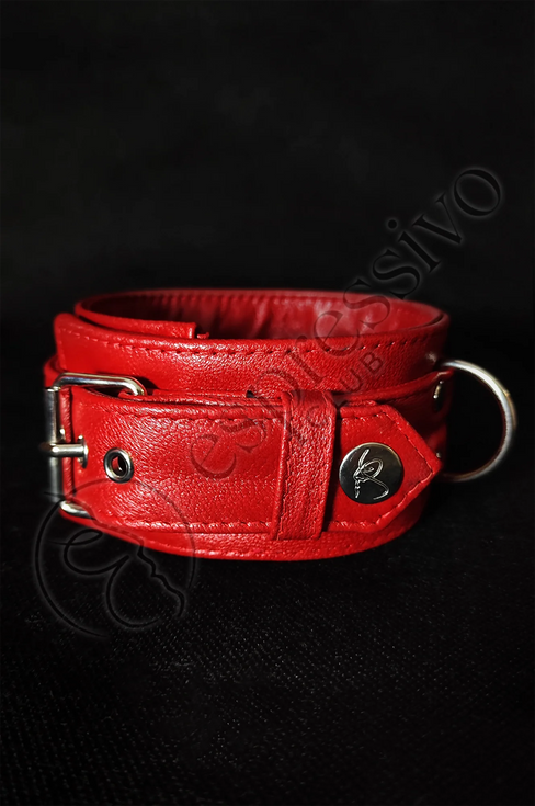 Red Leather Bondage Collar In - Limited Edition Collar