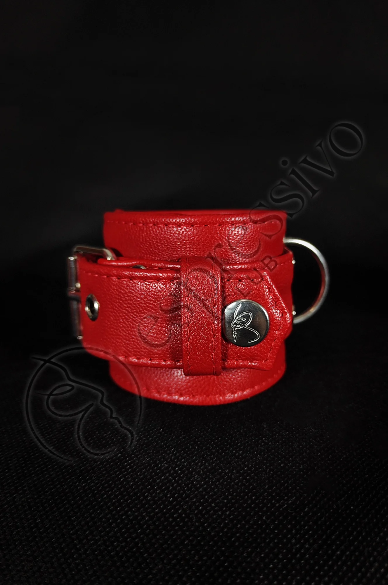 Red Leather Bondage Cuffs - Wrist & Ankle Restraints Limited Edition Cuffs