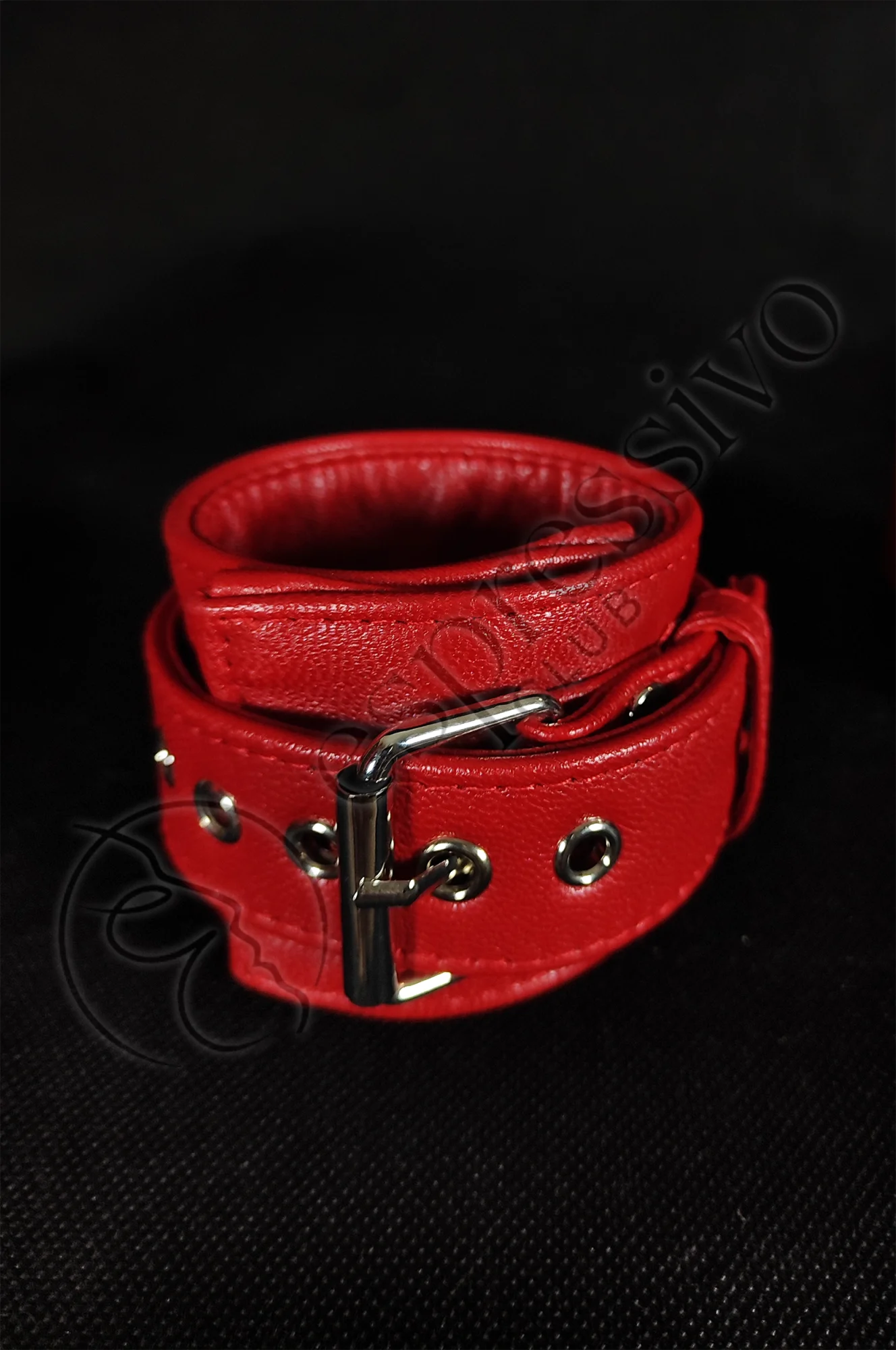 Red Leather Bondage Cuffs - Wrist & Ankle Restraints Limited Edition Cuffs