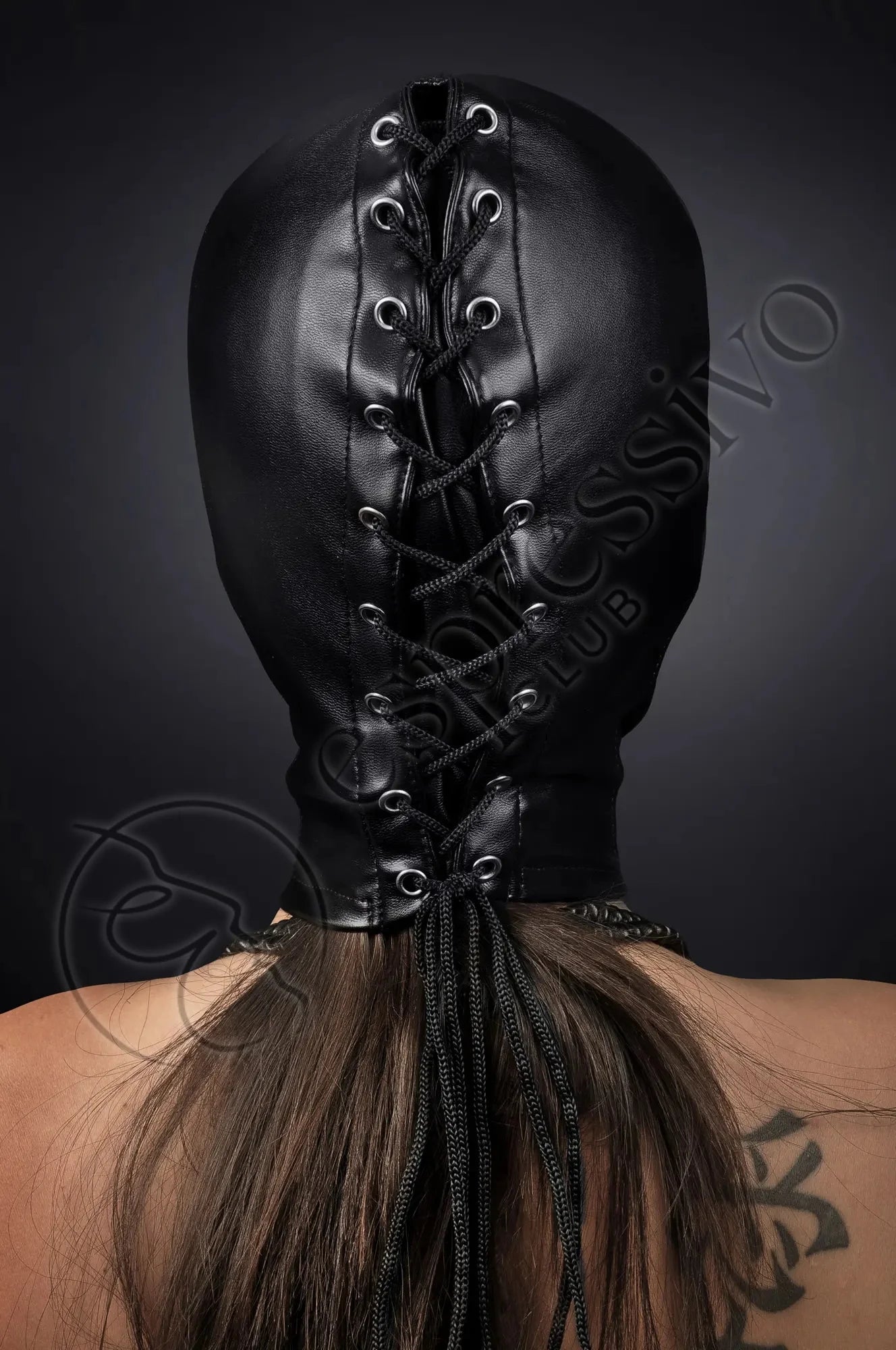 Tight Bondage Hood With Zippers For Sensory Deprivation Masks